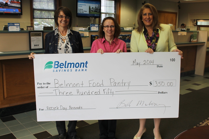 Belmont Savings donates to the Food Pantry